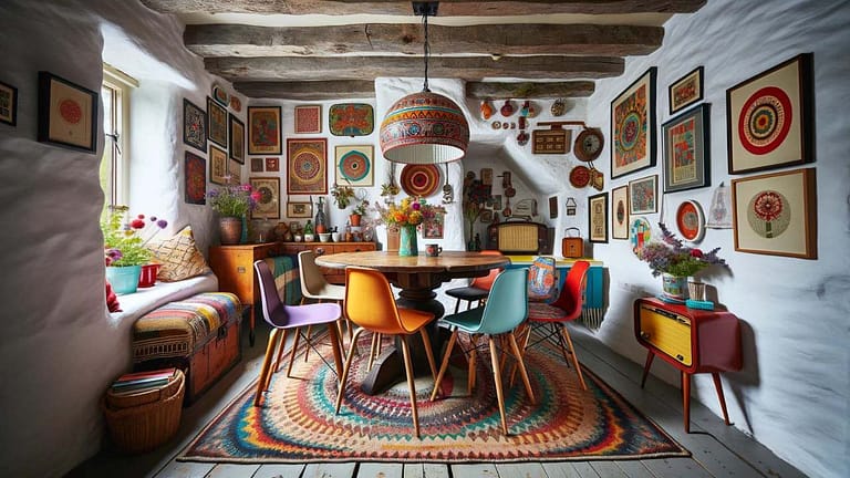 7 Dining Nook Tips in Eclectic Maximalist Decor Style